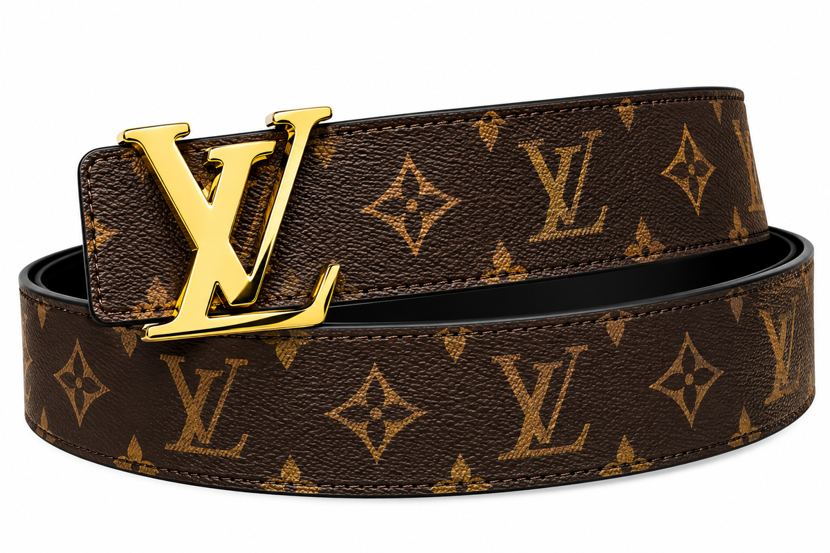 LV = 'VERY LEGENDARY" CLASSIC PRINT BELT