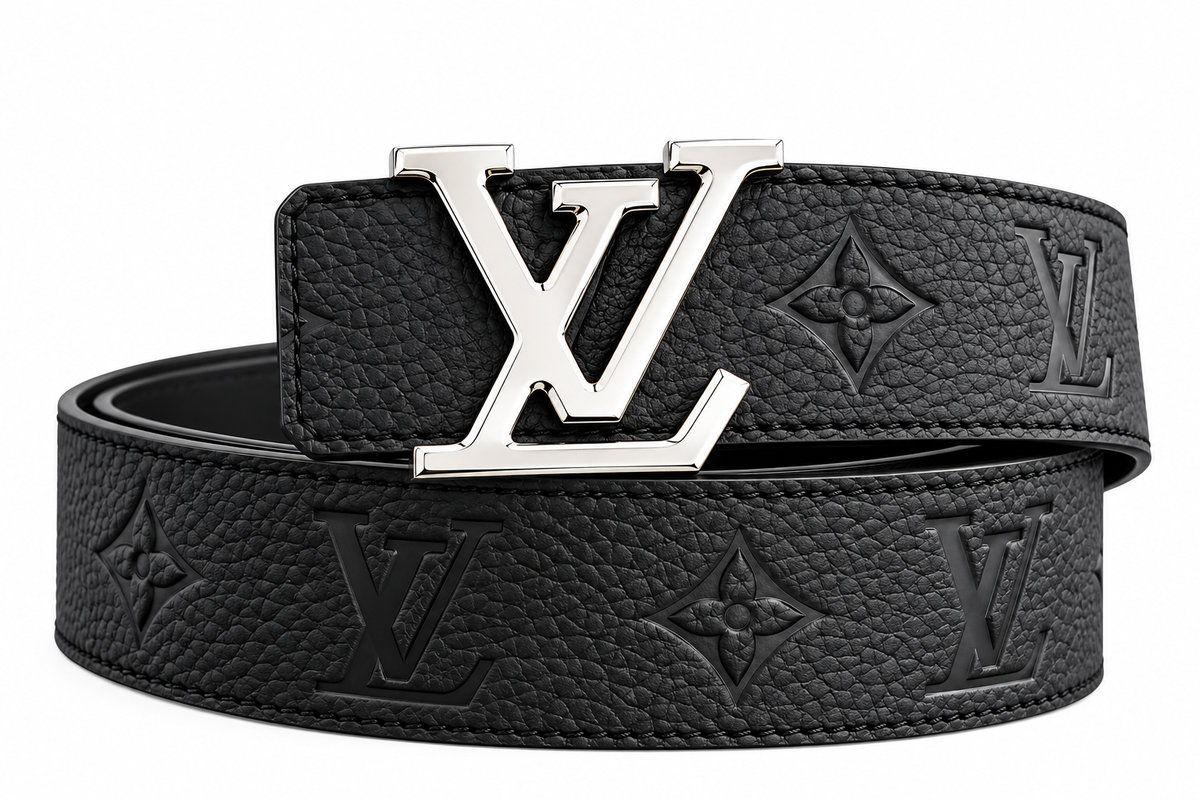 LV EMBOSSED LEATHER BELT